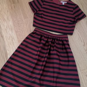 Two Piece Retro Skirt and Top Matching Set